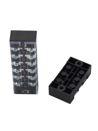 1Pcs Dual Row Barrier Screw Terminal Block Strip Wire Connector  600V 45A 3/4/6/10/12 Positions Optional