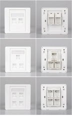 86 Type Computer Socket Panel CAT5E CAT6/6A/7/8 Network Module RJ45 Keystone Cable Interface Outlet Wall Switch