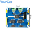 2 Channel Isolated CAN Expansion HAT MCP2515 SN65HVD230 Multi Onboard Protection Circuit for Raspberry Pi STM32 RS485