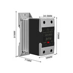 Din Rail Mounted SSR Single Phase Solid State Relay With Heat Sink SSR 10DA 25DA 40DA 60DA 80DA 100DA 120DA