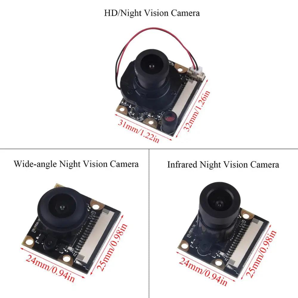 Raspberry Pi 4B Camera Module Night Vision 5MP Webcam With Infrared IR Sensor LED Light For Raspberry Pi 4B/3B+/3B