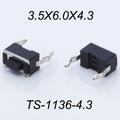 50PCS Black Push Button Switch Momentary Tact Button Switch 3X6X5mm/4.3mm DIP /SMT 2Pin 260GF Key Power Button