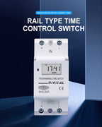 TOMZN New Type Din Rail Single Phase Weekly Ogrammable Digital TIME SWITCH Relay Timer Control AC 220V 230V 12V 24V 48V 16A
