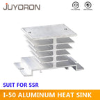 Single Phase Aluminum Heat Sink Dissipation Radiator I-50 Din rail Mount with for 10A 25A 40A Solid State Relay SSR