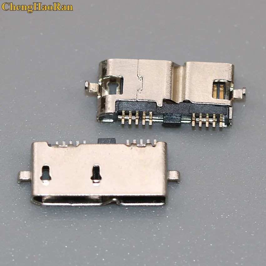ChengHaoRan 2PCS Micro USB 3.0 Jack 10pin Female Sockect Tail Charging Port Mobile Hard Disk Interface Micro Connector