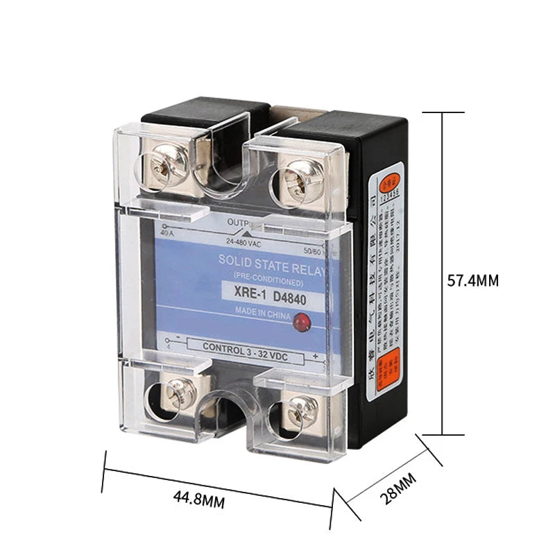 10A~150A Plastic Cover Solid State Relay DA DD AA Single Phase DC Control AC 220V Relay To 3-32VDC SSR-10DA 25DA 40DA