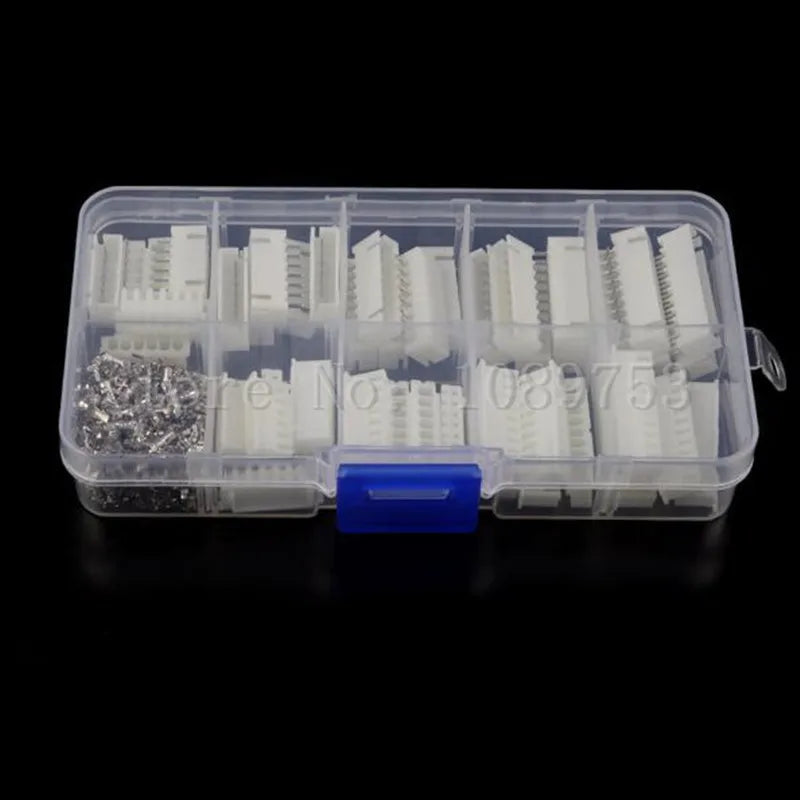 250pcs XH2.54 6p 7p 8p 9pin 10pin 2.54mm Pitch Terminal Kit / Housing / Pin Header JST Connector Wire Connectors Adaptor XH Kits