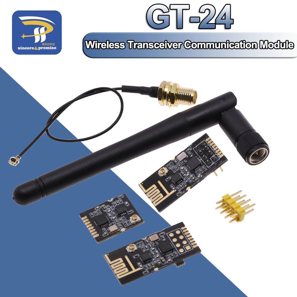 GT-24 2.4G 1100 Meters NRF24L01+PA+LNA Wireless Transceiver Communication Modules For Arduino Support 51 STM8 STM32 Board