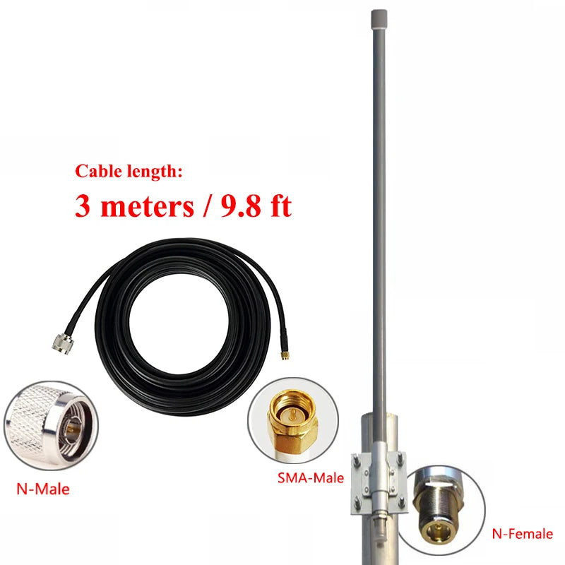 LoRaWAN Antenna, LoRa 868MHz, 8dBi Omni Antenna, IoT, 923MHz, N Female Antenna, High Quality, Factory Outlet, 90cm