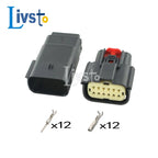 1 Set 2 3 4 6 8 12 16 20 2Pin Way Molex Car Waterproof Connector Tail Lamp Male Female Socket Plug 33471-0301 33472-0601