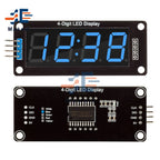 0.56 inch 0.56" TM1637 4-Digit 7 Segments Digital Tube Clock Module 4 Bits Double Dots LED Display Screen Board for Arduino