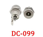100Pcs DC005 5.5x2.1mm DC Power Supply Jack Socket Female Mount Connector DC-005 2.1mm X 5.5mm Black Barrel-Type PCB Holder
