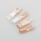 Hi-End Rose Gold Plated USB Connector USB A+USB B Type A-B Plug For DIY USB Cable Taiwan Made