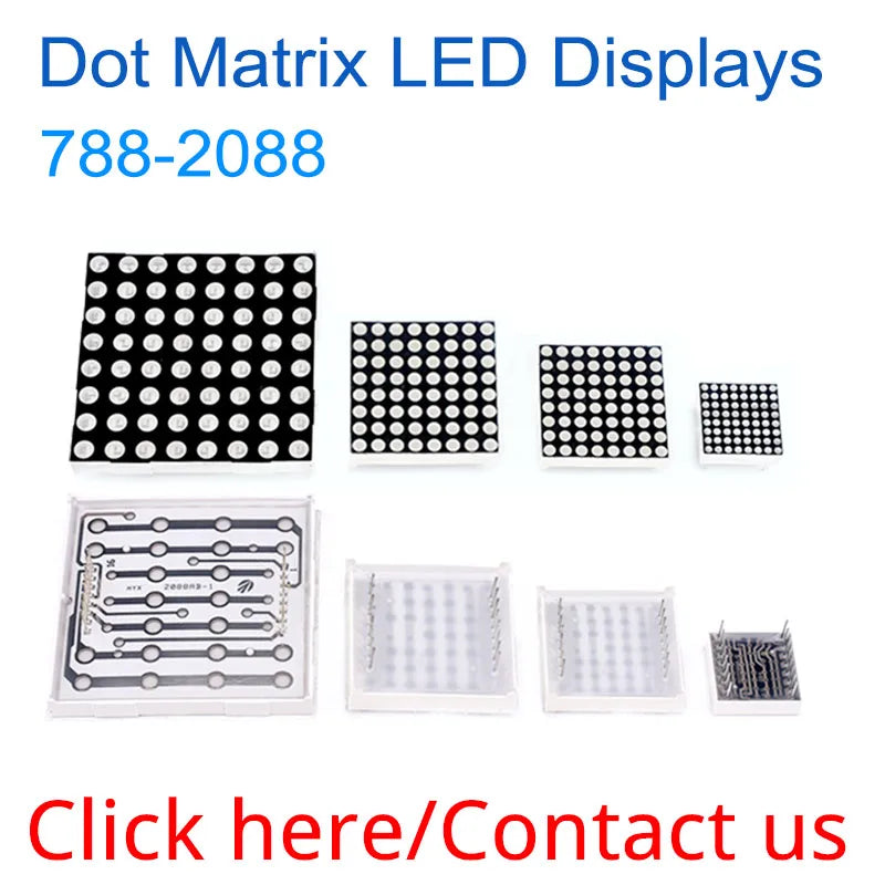 LoCNService 30PCS 0.8Inch Digital Tube LED Display 1 Bit Red Yellow Green Blue White Common Anode / Cathode 7 Segment 0.8 inch