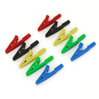 10Pcs Brass 5 Colors 41mm Insulated Mini Test Alligator Clip With 2mm Female Jack