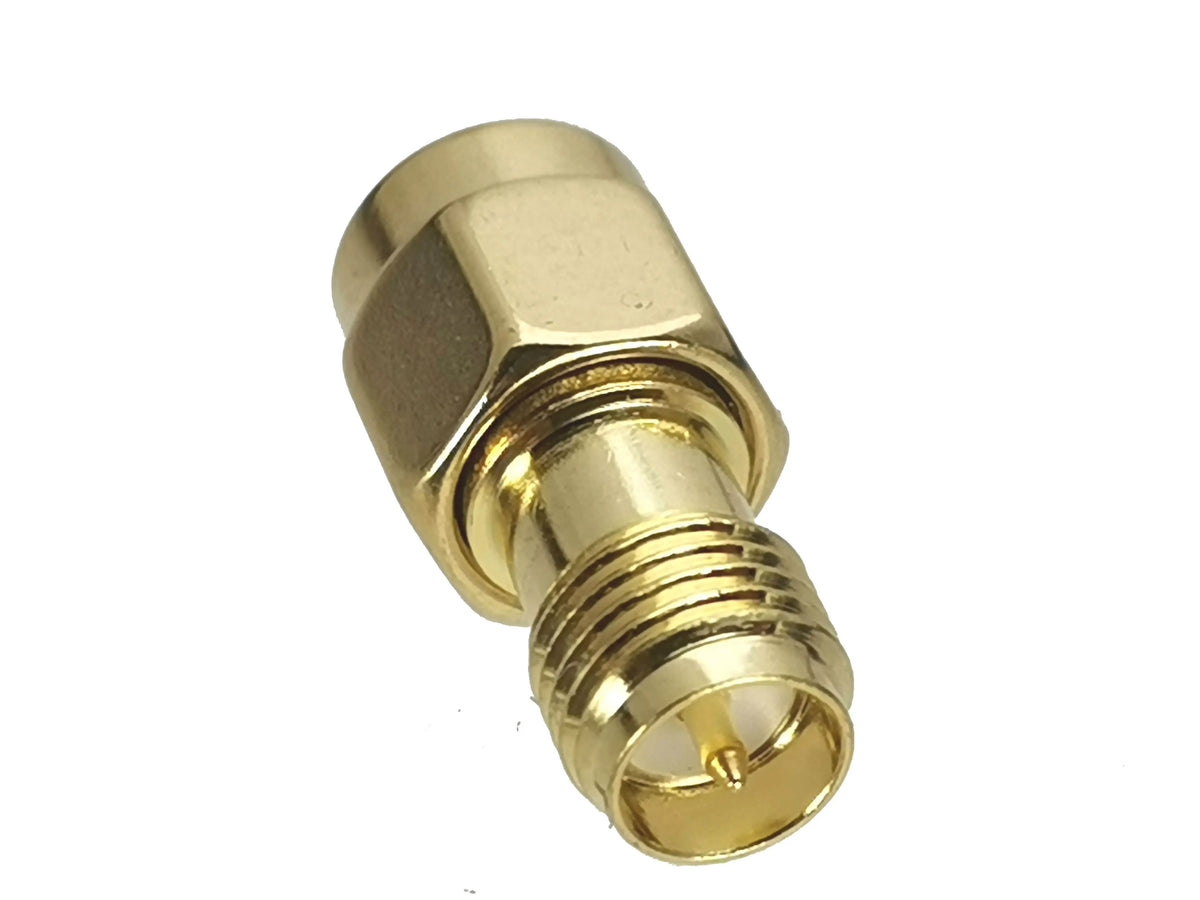 1pcs Connector Adapter SMA RP-SMA to SMA RPSMA Male Plug & Female Jack Straight & Right angle RF Coaxial Converter New Brass