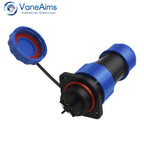 LD20 2/3/4/5/6/7/8/9/10/11/12 Pin Male + Female 20mm Circular Wire Panel Aviation Connector Socket Industrial Waterproof Connect