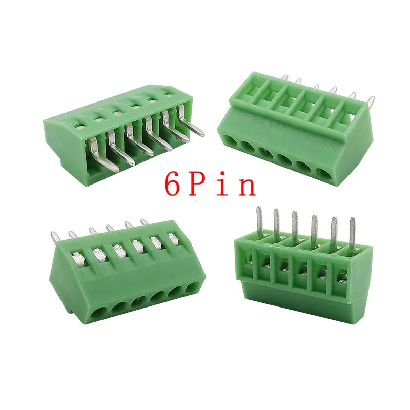 5/10Pcs KF128 2.54mm PCB Mini Screw Terminal Block Connector KF128-2.54 2/3/4/5/6/7/8/9/10/12/14/16Pin 150V 6A for 26-18AWG Cabl