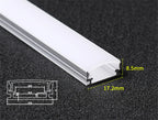 1-10 PCS LED Rigid Strip DC12V 50CM 20 Inch SMD5730 36LEDs U/V-Shaped Flat LED Aluminum Channel Rigid Strip for Indoor Lighting