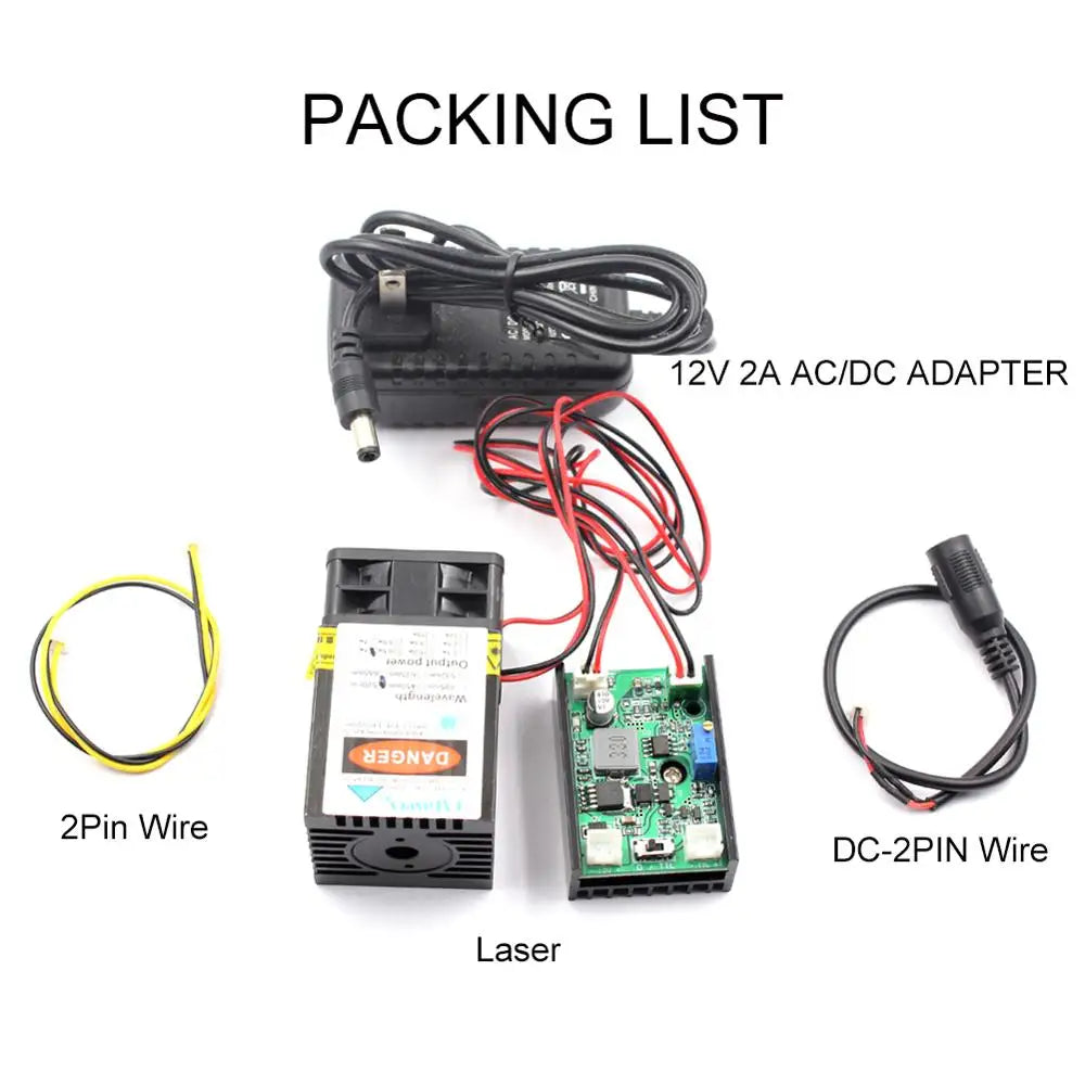 Oxlasers High Power 1W 1000mW 520nm Green Laser Module Laser Bird Repeller Ddiode Lasers with Cooling Fan Long Duty Cycle