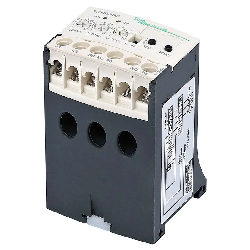 Samwha-Dsp EOCR-DS3 (Output (1c) Slim Electronic Overload Relay Motor Protector Thermal Overload Relay (Un:24-260VAC/DC)
