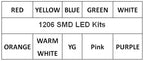 1000Pcs 1206 SMD LED 10Colors x 100Pcs White Red ICE Blue Green Yellow Pink Orange Purple Warm White Super Bright Diodes Kit