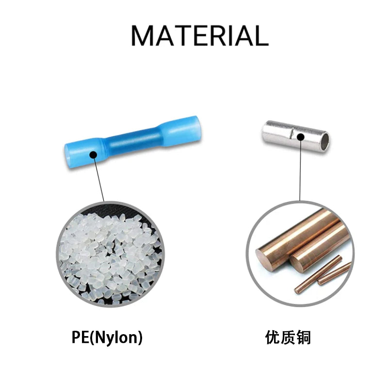 10/20/50PCS Waterproof Heat Shrink Butt Connectors Insulated Crimping Terminals Electrical Splice Wire Cable Crimp Connector Kit