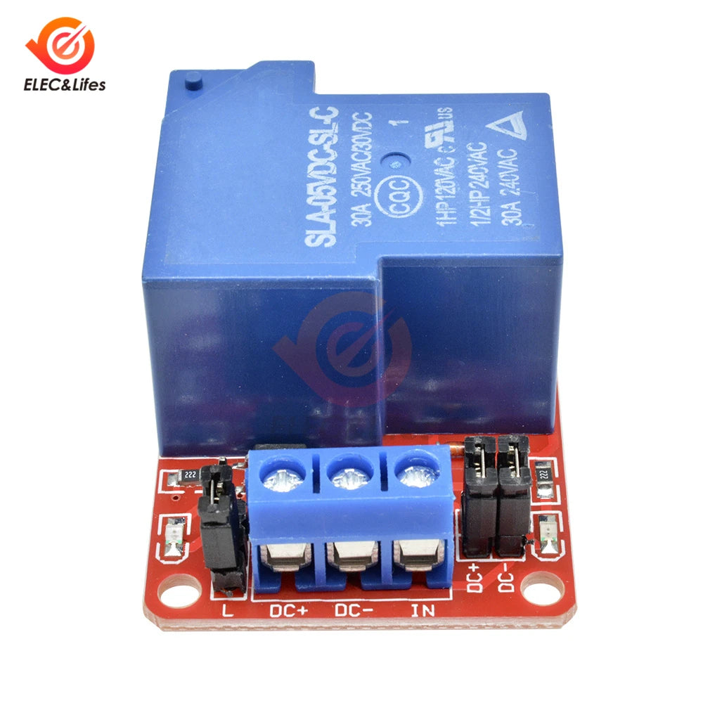 DC 5V 12V 24V 30A High Power 1 Channel Relay Module With Optocoupler Isolation board High Low Level Trigger Relay for Arduino
