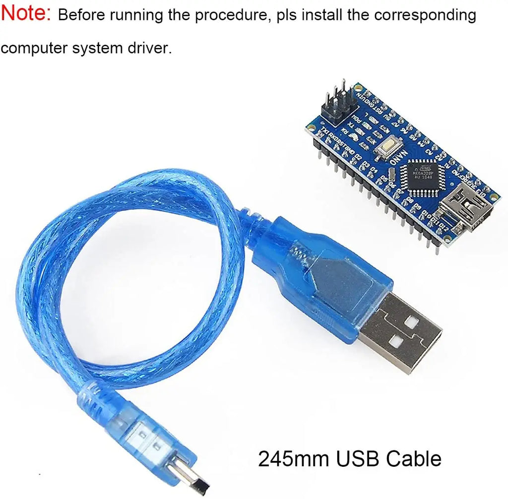 Mini Nano V3.0 ATmega328P Microcontroller Board for Arduino CH340 USB Driver 16Mhz Nano V3.0 ATMEGA328P/168P