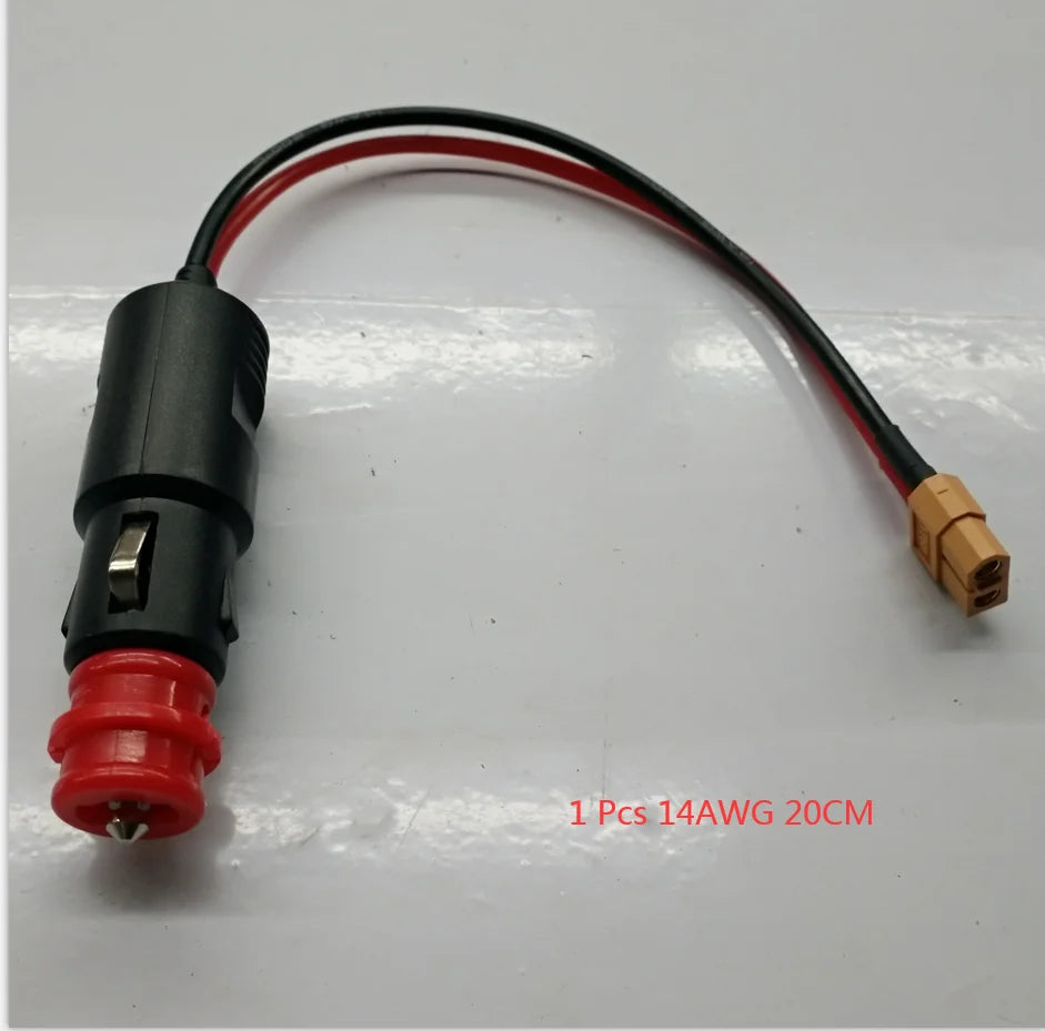 12-24V Car Cigarette Lighter Plug Male to XT60 Female Socket Connector Plug Adaptor With14AWG 20/30/50cm  Wire for RC Chargers