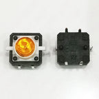 10PCS 12X12X7.3mm With Light Led 3V 6Pin DIP Momentary Push Button Not Fixed Tact Switch Illumination Button PCB Mounting