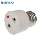 2pc E26 E27 Screw B22 Bayonet Rated 220V6A  Lamp Holder Light Base Socket to US EU AC Power Cord Outlets Plug Adapter Converter