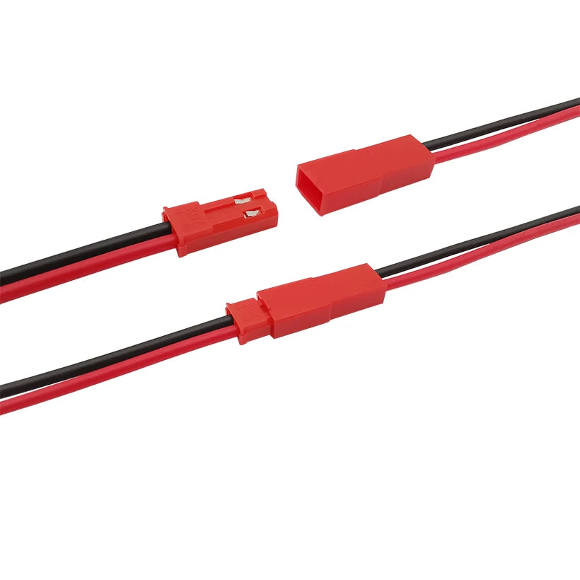 1/2/5/10Pairs JST 2 Pin Male Female Plug Jack Cable Wire Connector 22 AWG 10cm 20cm for LED Lamp Strip RC Toys Battery