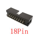 10Pcs DC3 2.54mm 6/10/16/20/26/34/40/50 Pin Male Socket IDC Box Headers PCB Connector Double-spaced ISP Straight Needle