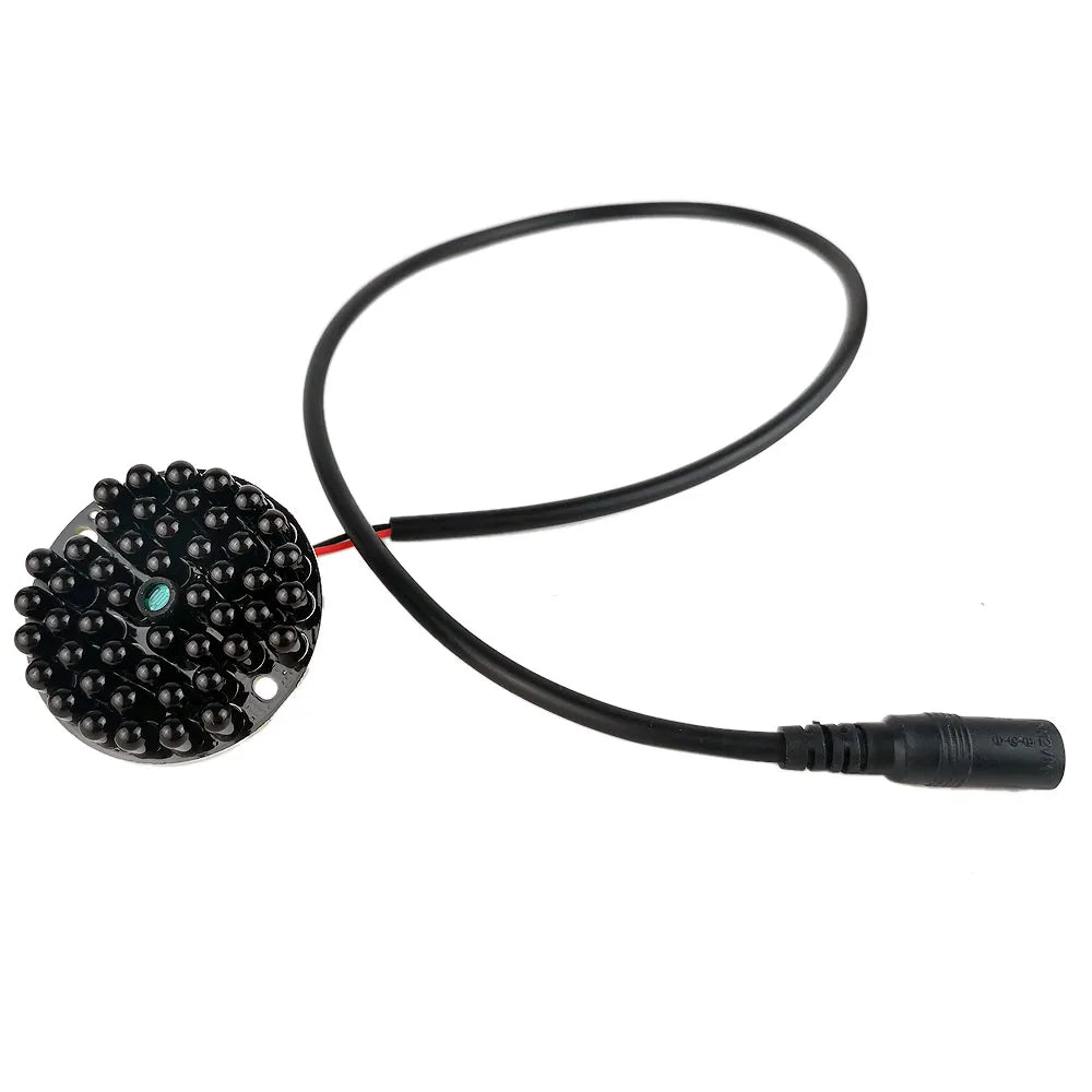 940nm Invisible Infrared 48pcs IR LEDs Night Vision IR Fill Lights PCB Board No Red Exposure At Night +Power Cable