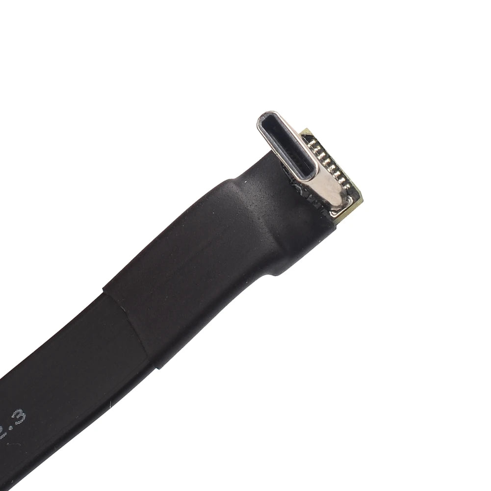 USB 2.0 Type C Ribbon Flat Cable Shielded Extension FPC Cable USB 2.0 USB-C 90 Degree Up/Down Angled Connectors 5CM-3M For TV PC