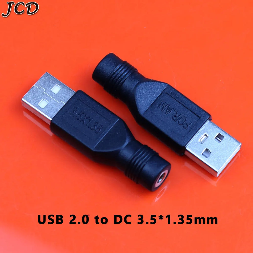 JCD 1pcs 3.5x1.35 4.0x1.7mm DC Power Female to Micro USB 2.0 Male Plug Connector Adapter for Smartphone Tablet Charger Converter