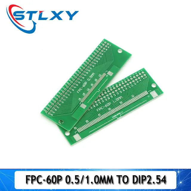 Double Side 0.5mm 1mm 6 8 10 12 20 40 50 60 Pin to DIP 2.54mm FPC/FFC SMT Adapter Socket Plate PCB Board Connector DIY KIT