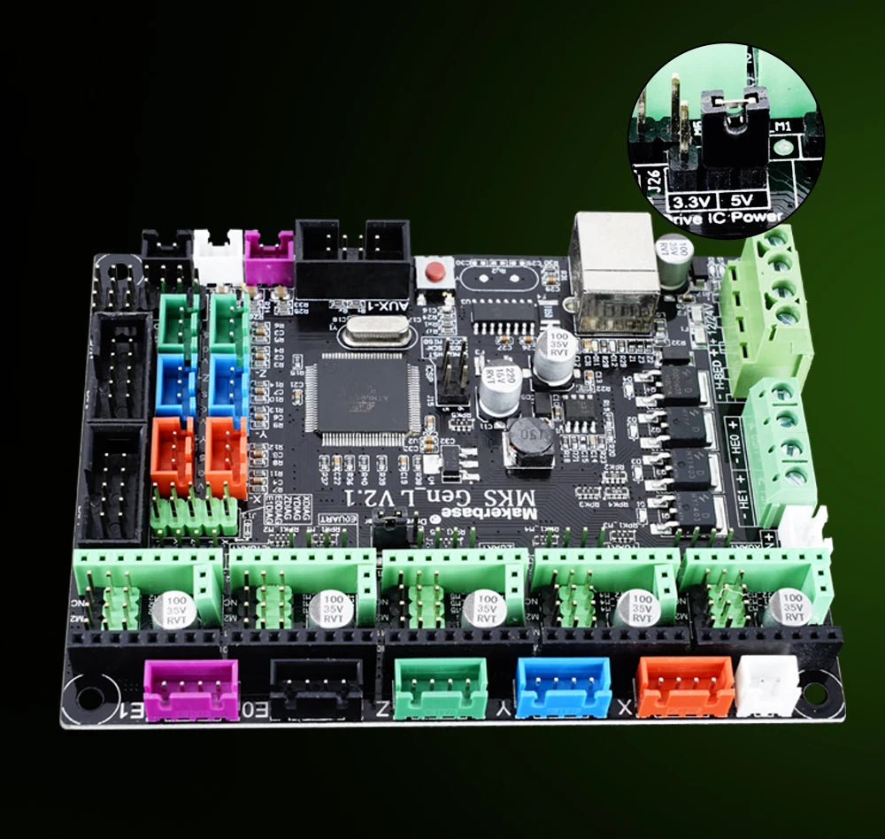 RAMPS MKS Gen-L V 2.1 1.0 Control Board 3D Printer Parts With TMC2209 TMC2208 Uart Mode Gen L for Ramps1.4 A4988 DRV8825