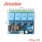 ESP8266 ESP-01 5V 12V 1 2  4 Way WiFi Relay Module Things Smart Home Remote Control Switch ESP01 WIFI Wireless Module Phone APP