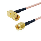 Cable SMA Male Plug to SMA Male Straight Connector Cable RG316 RF Jumper Pigtail Male to Female Right Angle RF Coaxial