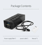 TODN Audio Noise AC Power Filter Power Conditioner Power Purifier Surge Protection with EU Outlets Power Strip