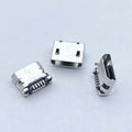 100pcs Micro USB 5Pin 5.9mm DIP2 No Side B Type Flat Mouth Without Curling Side Female Connector For Mobile Phone Mini USB