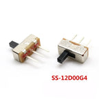 10PCS Slide Switch Micro-power Toggle Switch Single and Double-row Direct-inserted Horizontal Sliding Second Gear Third Gear