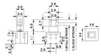 10PCS 5.8x5.8mm x Height 10.1 mm Push Button Switch On/Off Through Hole PCB DPDT Lock Right Angle Key switch Self Lock Push