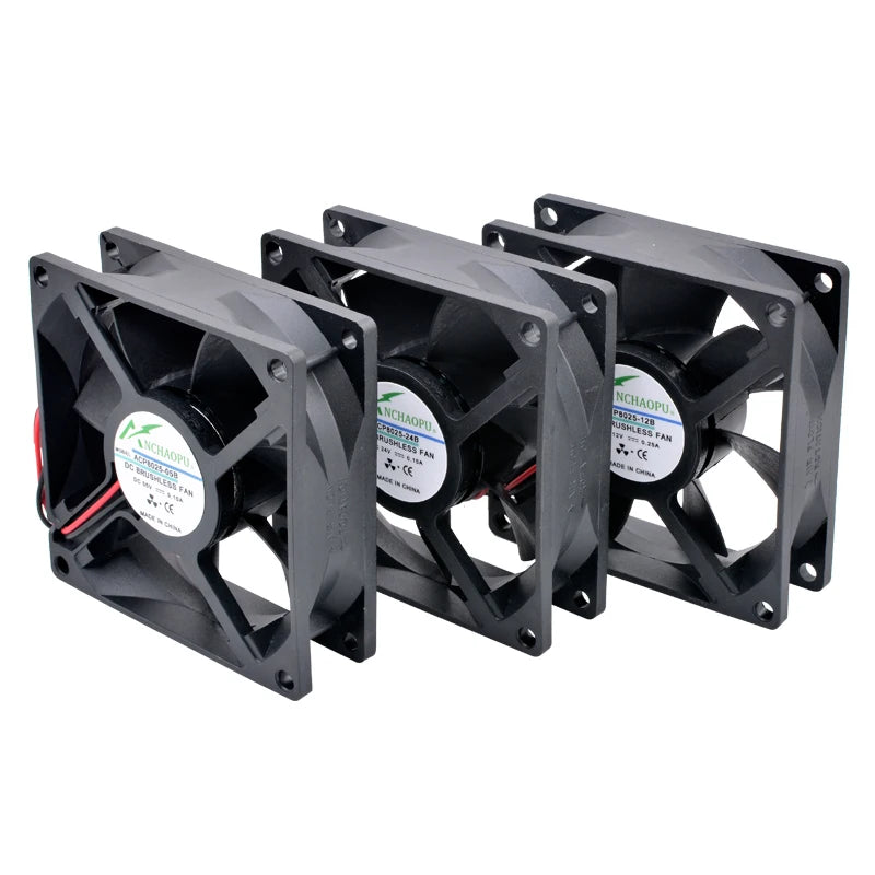 ACP8025 8cm 80mm Fan 80x80x25mm DC5V 12V 24V 2pin Cooling Fan Suitable for Chassis Power Inverter