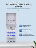 TOMZN New Type Din Rail Single Phase Weekly Ogrammable Digital TIME SWITCH Relay Timer Control AC 220V 230V 12V 24V 48V 16A
