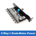 PCI Fan Speed Controller,12V Molex 4pin or SATA Powered 6 8 Fan Hub,PWM 4 pin CPU Radiator 3pin Case Cooler Temperature Control