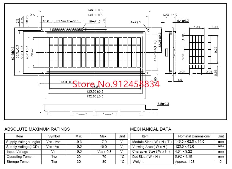 20x4 2004 big large size Russian cyrillic Font or English LCD display Module 146x62.5mm  free ship instead  ACM2004F-FL-YBH-02