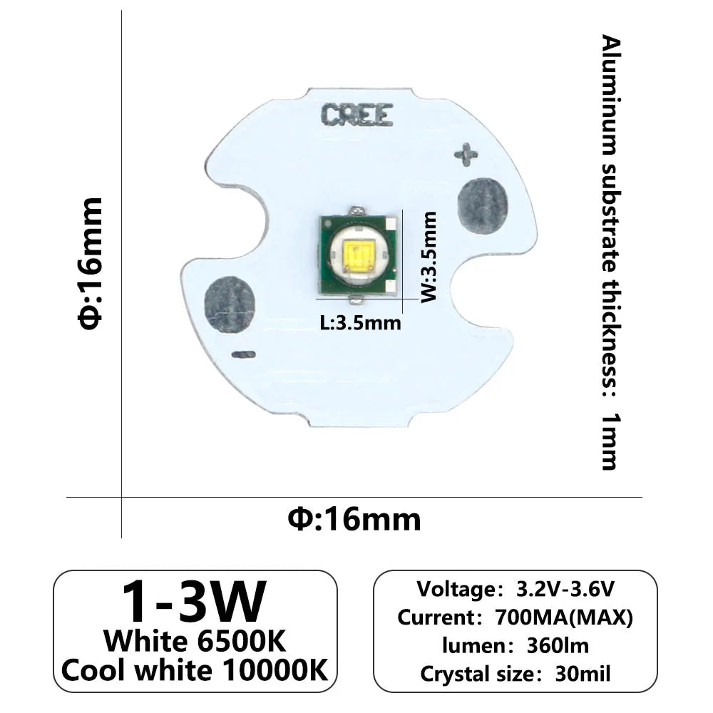 LED 3535 5050 1-3W 5-6W 10W 18W LED Light Emitter Diode For LED Flashlight Lamp Bead White 6500K 10000K